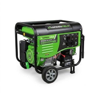 Generator de curent pe benzina Greenfield G-EC8300PEWN, portabil, monofazat, 7.7 kVA, pornire electrica