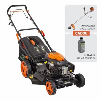 Masina de tuns gazonul autopropulsata Greenfield G-MTG531ARW-TX, motor benzina 5.36 CP, latime lucru 52 cm, 7 trepte taiere, sac colector 67 l 