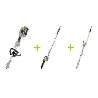 Set multifunctional Ego Professional MHCC1022E,  cu ansamblu motor, emondor, trimmer gard viu, incarcator rapid, acumulator Li-Ion de 2.5 Ah