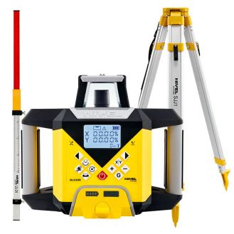 Nivela laser rotativa cu linii Nivel System NL640R DIGITAL SET SJJ1 LS24, fascicul rosu, maxim 600m, acumulator 7,4 V, trepied aluminiu profesional, stadie telescopica 2,4 m