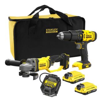 Set combinat 2 scule electrice Stanley® FATMAX® V20 SFMCK471D2S, 2 acumulatori 18 V / 2.0 Ah, incarcator 1,25 A, geanta textila