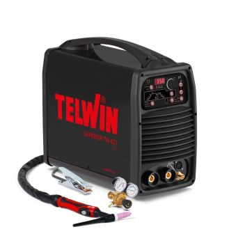 Aparat sudura TIG/ MMA Telwin SUPERIORTIG421DC-HF/LIFT_ACC, 350 A, electrozi 1.6-6  mm, cu accesorii TIG