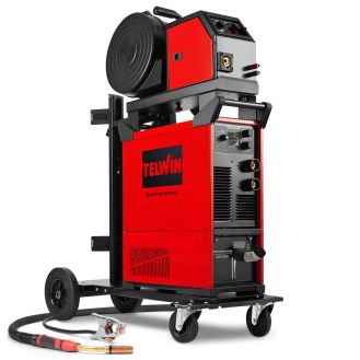 Aparat sudura multiproces MIG/MMA/TIG DC Telwin SUPERMIG500IXD_RA_T, 400 A, sarma otel 0.6-1.6 m, cu accesorii si carucior transport, racire cu  lichid torta