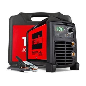 Invertor sudura  MMA Telwin TECNICA211SACX_PC, 180 A, electrozi 1.6-4  mm, cu accesorii si valiza transport