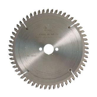 Disc Zonetec ZA2222016056 pentru fierastrau circular, D 20X160 mm, 56 dinti, pentru lemn, parchet laminat, profile de aluminiu