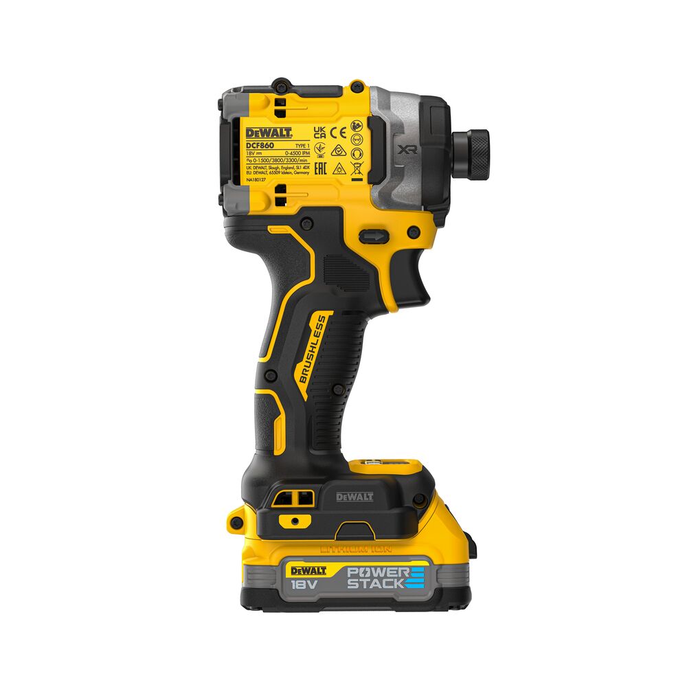 Masina de insurubat cu impact Dewalt DCF860E2T, 18V, cuplu maxim 282Nm,2 acumulatori POWERSTACK 1.7Ah,valiza TSTAK - imagine 4