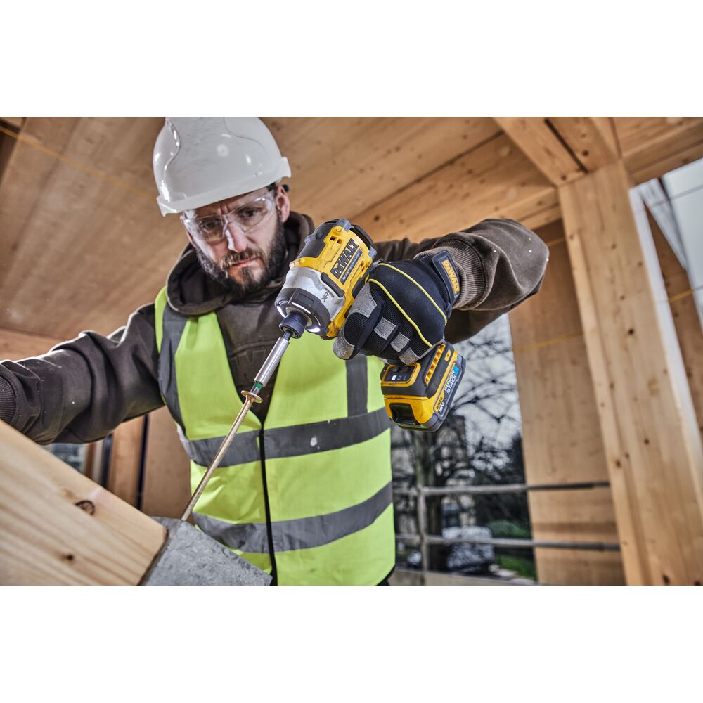 Masina de insurubat cu impact  Dewalt DCF860NT, compatibila cu acumulatori, 18 V, cuplu maxim 282 Nm, hex 1/4", cutie TSTAK - imagine 9