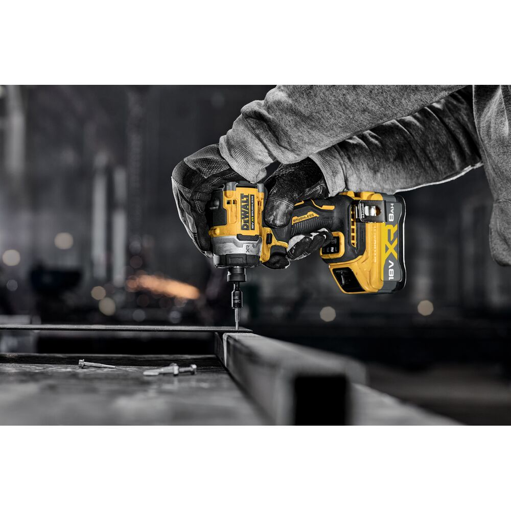 Masina de insurubat cu impact  Dewalt DCF860NT, compatibila cu acumulatori, 18 V, cuplu maxim 282 Nm, hex 1/4", cutie TSTAK - imagine 8