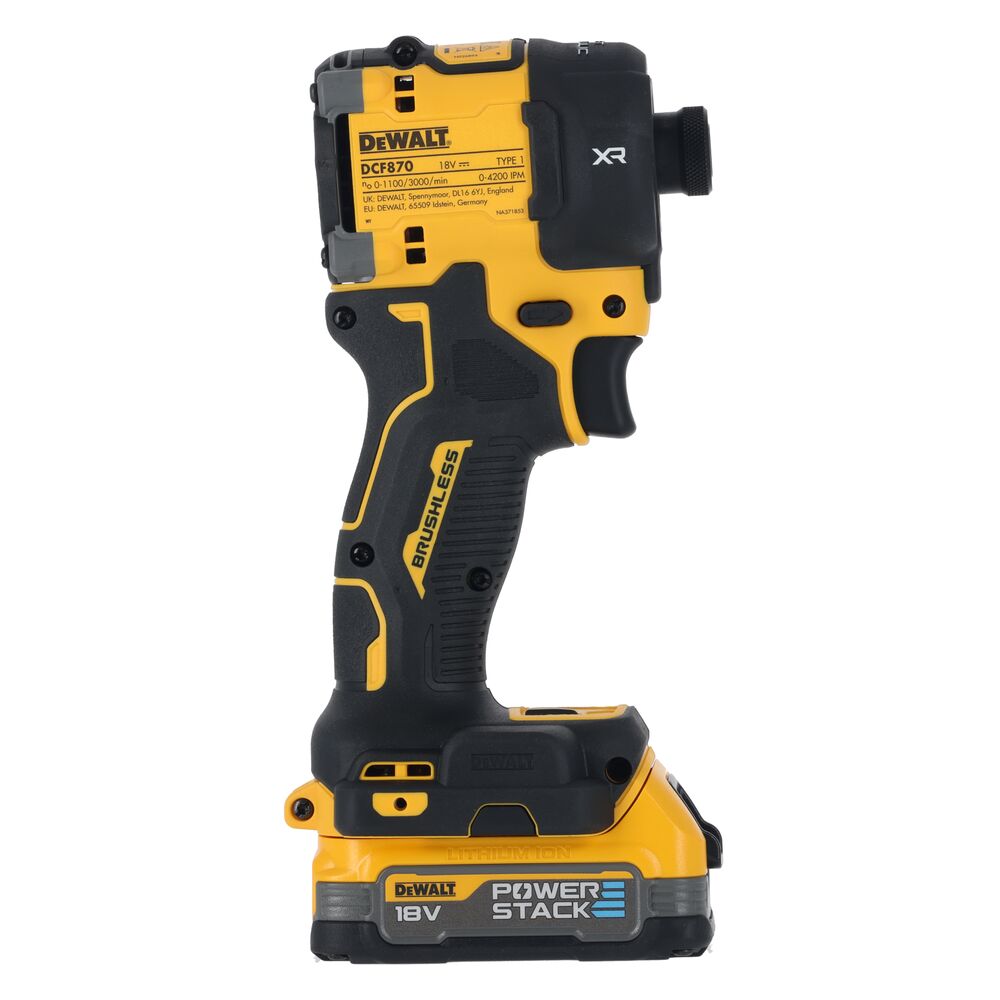 Masina de insurubat cu impact Dewalt DCF870E2T, 18V, cuplu maxim 56Nm,2 acumulatori POWERSTACK 1.7Ah,valiza TSTAK - imagine 4