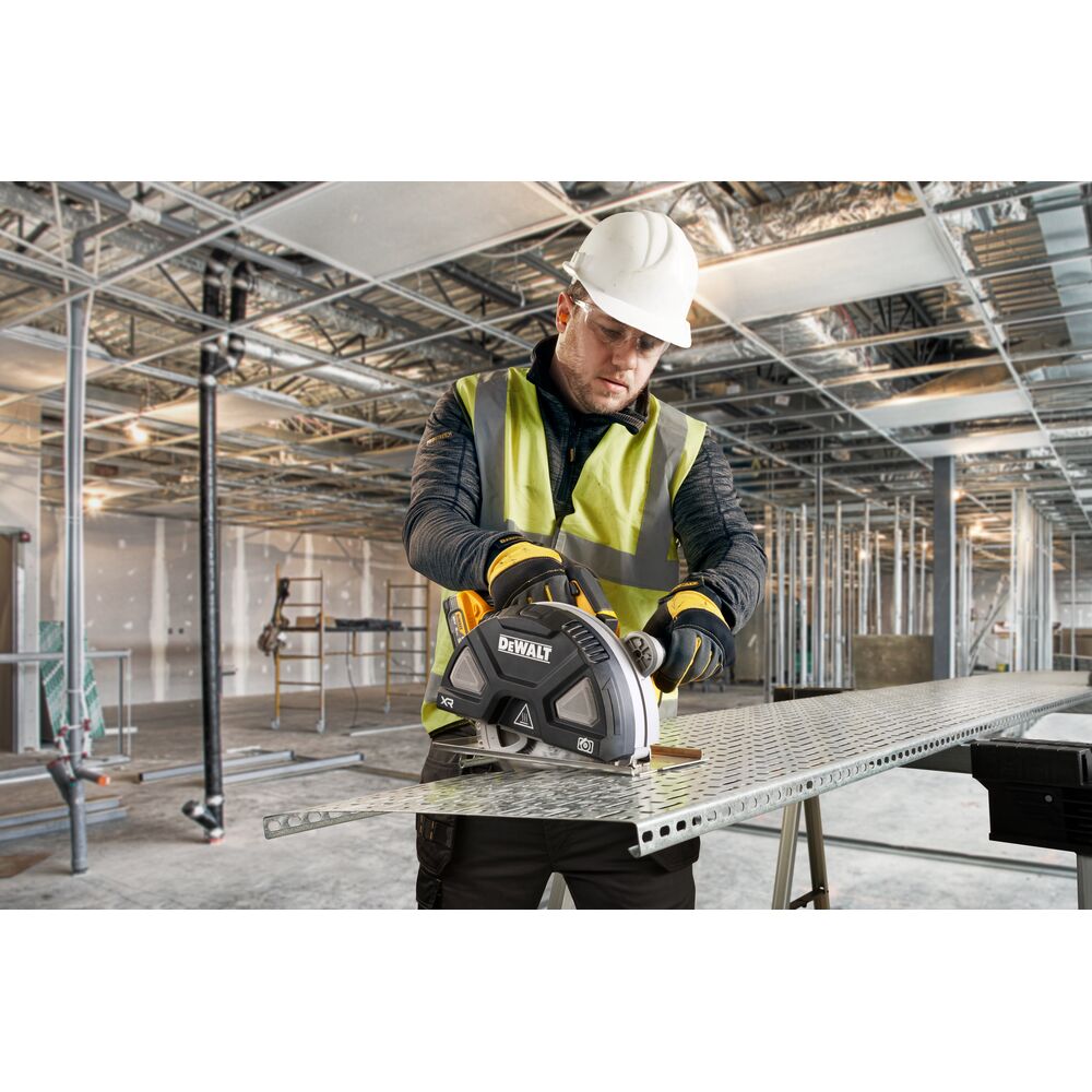 Fierastrau circular de mana pentru taierea metalelor Dewalt DCS383H2, cu 2 acumulatori Powerstack 18V / 5.0Ah XR, 184 x 20 mm, valiza TSTAK - imagine 6