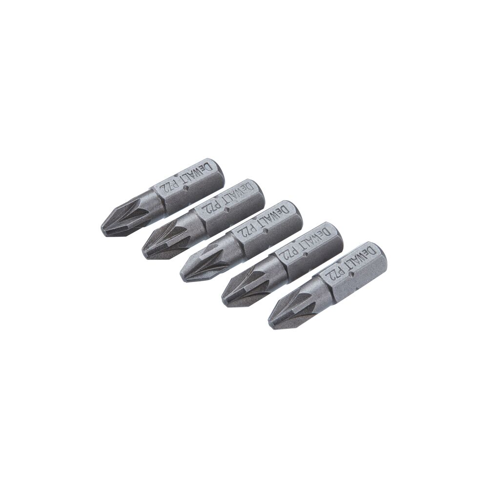 Set 25 biti High Performance DeWALT DT71521, PZ2, lungime 25 mm, in cutie plastic Tough Case - imagine 2