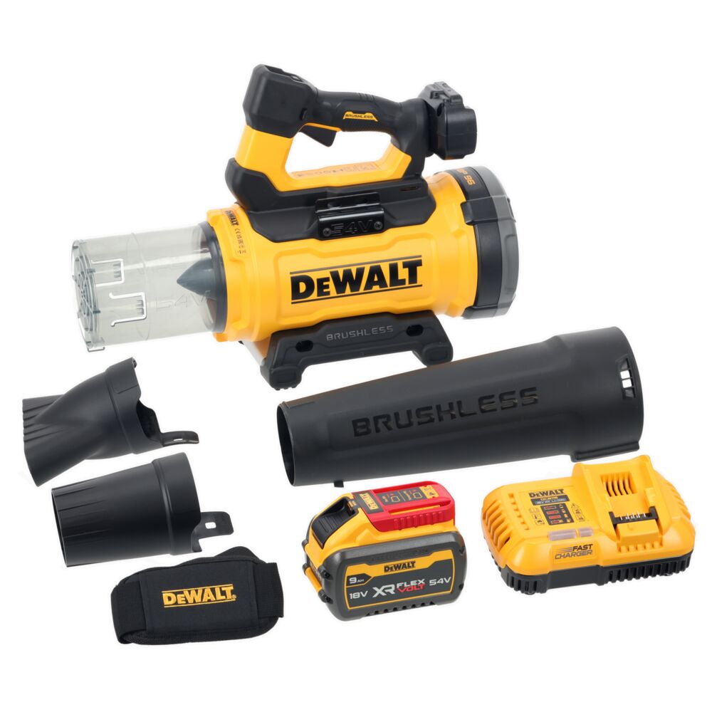 Suflanta axiala  pentru frunze Dewalt DCMBL777X1, cu acumulator XR FLEXVOLT 54V-9Ah , 1290 mᶟ/h debit aer - 1 | YEO
