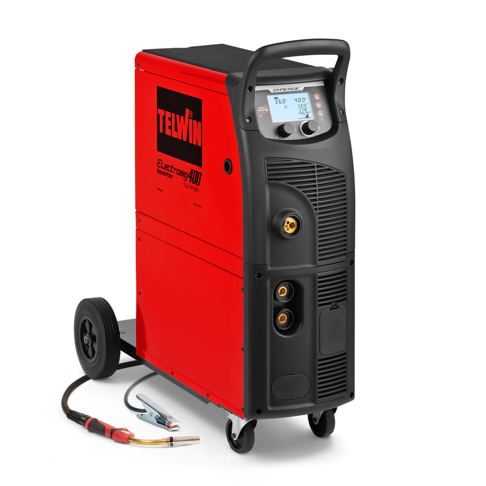 Aparat sudura MIG-MAG/FLUX/BRAZARE/ MMA/TIG-DC LIFT Telwin ELECTROMIG400SYNERGIC_ACC, 400 A, sarma otel 0.6-1.6 mm, electrozi 1.6-8 mm, cu accesorii - imagine 2