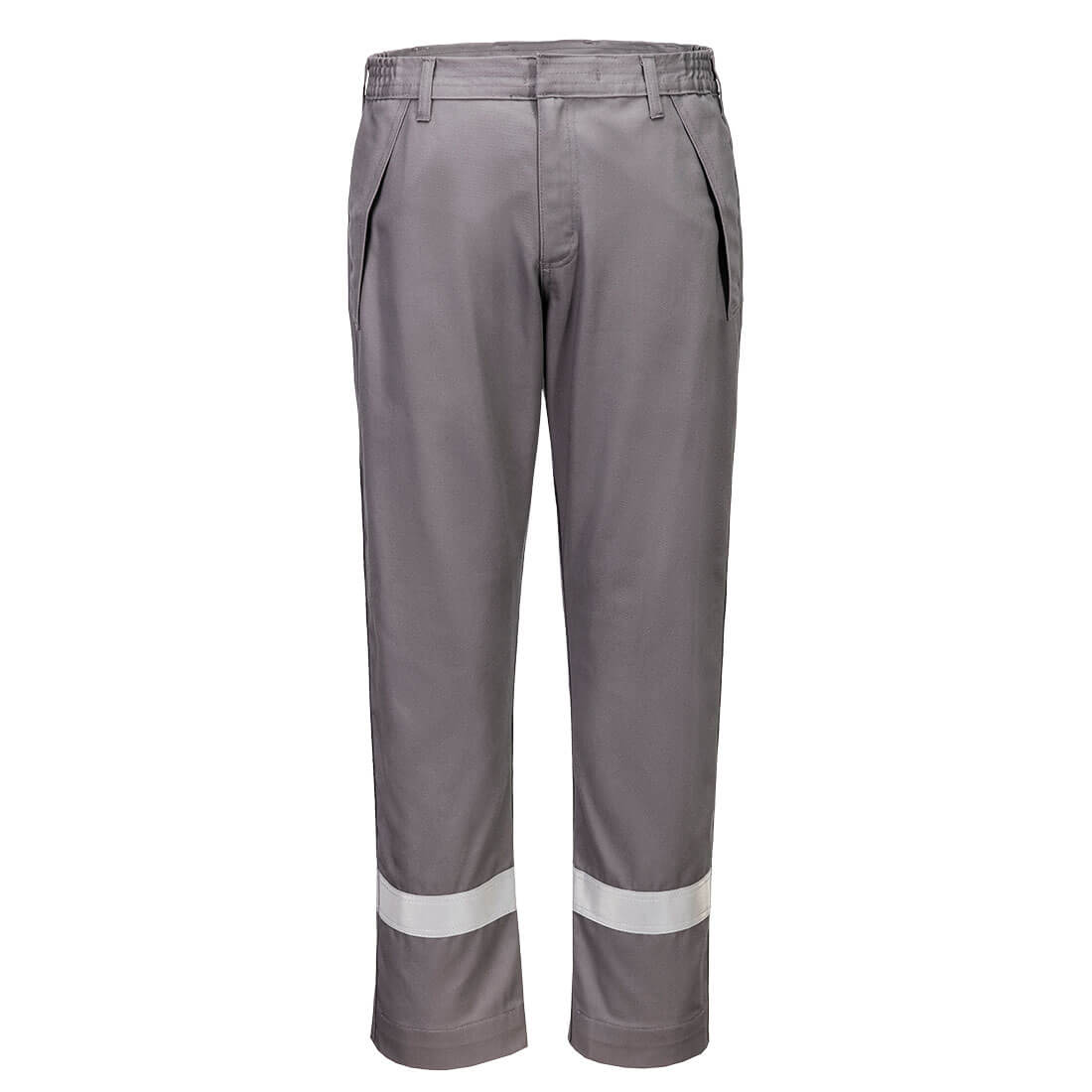 Pantaloni FR rezistenti la substante chimice Portwest model FR417, marime 34, culoare Gri, fit R