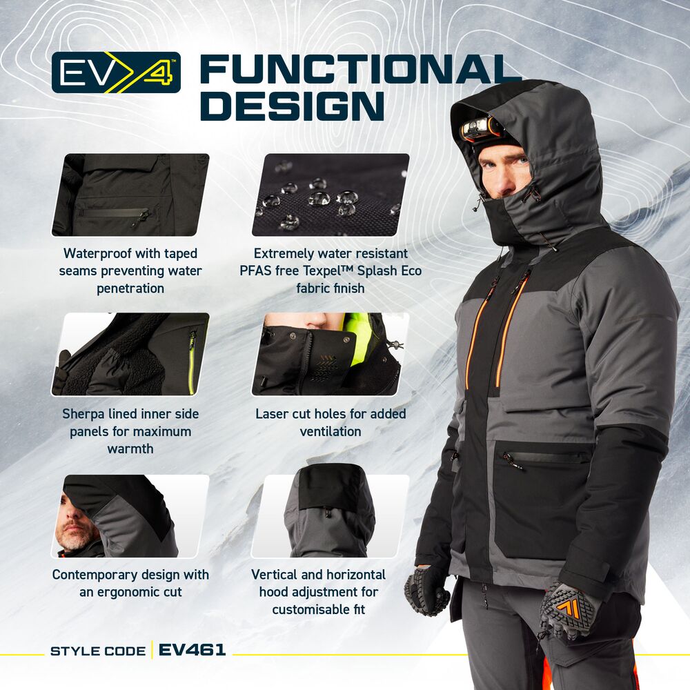 Geaca Parka de iarna EV4 Portwest model EV461 - imagine 3