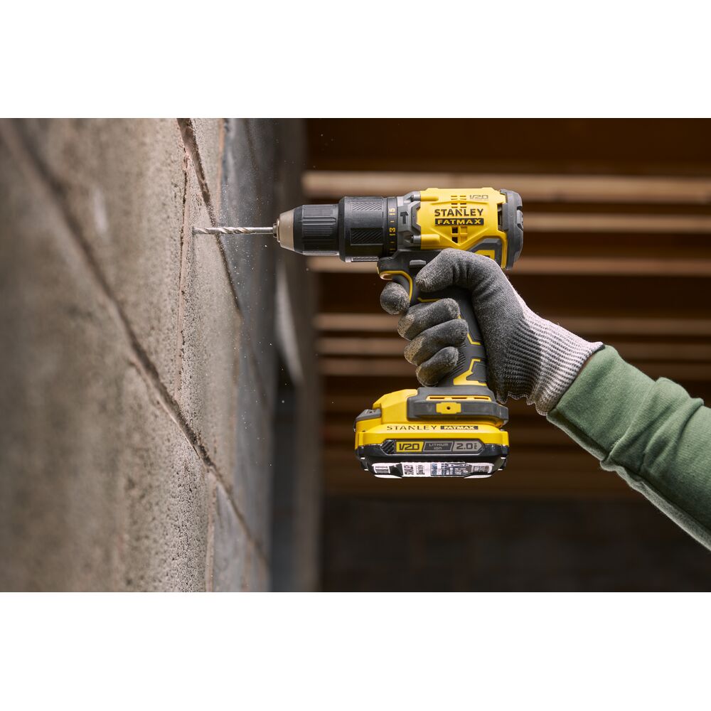 Set combinat 2 scule electrice Stanley Fatmax V20 SFMCK461D2T, 2 acumulatori 18 V / 2.0 Ah, incarcator 1,25 A, valiza PRO-STACK™ - imagine 6