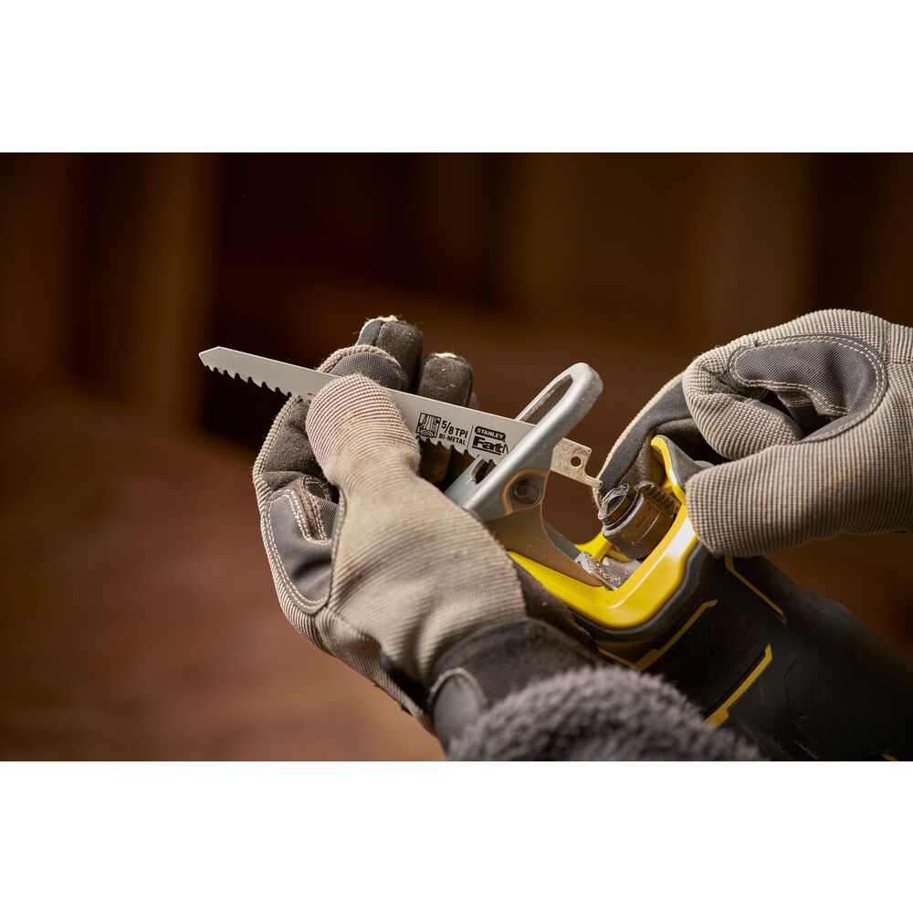 Fierastrau alternativ  Stanley Fatmax V20 SFMCS310D2K, cu 2 acumulatori 18 V/2.0Ah, cutie depozitare - imagine 7