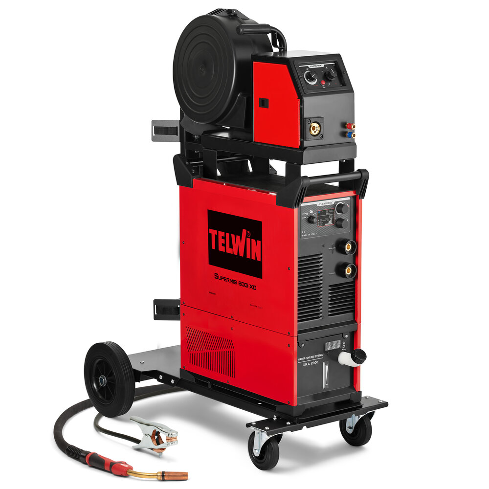 Aparat sudura multiproces MIG/MMA/TIG DC Telwin SUPERMIG600IXD_RA_T, 600 A, sarma otel 0.6-1.6 mm, racire cu lichid, cu accesorii si carucior de transport - view 3