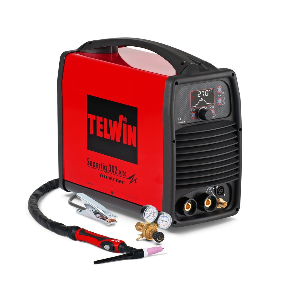 Aparat sudura TIG/ MMA Telwin SUPERTIG302AC/DC_ACC, 400 V, 270 A, electrozi 1.6-5  mm, torta racita cu gaz, cu accesorii TIG - imagine 9