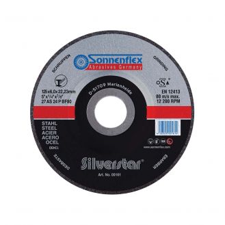 Disc abraziv Sonnenflex Silverstar 00161_4, pentru polizat otel, D 125 x 6 x 22.23