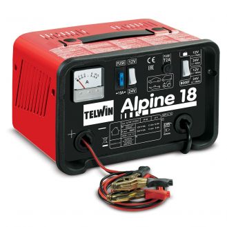 Redresor baterii Telwin ALPINE18BOOST, tensiune incarcare 12/24 V, capacitate baterii Pb/START/STOP 14-185 Ah, incarcare rapida