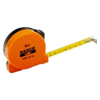 Ruleta Bahco MTC-5-16, 5 m, latime banda 16 mm, carcasa ABS Grip, clasa de precizie II