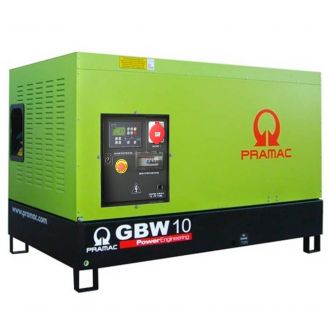 Generator de curent diesel Pramac GBW10Y_S, trifazat, 8.92 kVA, panou automat, carcasa insonorizata