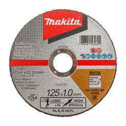 Disc abraziv Makita E-03040 pentru debitat otel inox, D125x1.0x22 mm, A60U