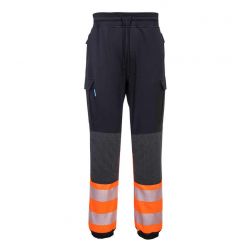 Pantaloni Hi-Vis Portwest Flexi KX341KORL, culoare negru portocaliu, marime L, talie normala
