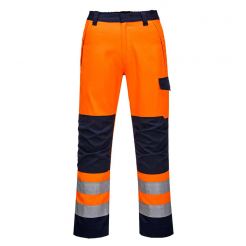 Pantaloni Modaflame RIS Portocaliu/Navy Portwest MV36ONRS, culoare portocaliu navy, marime S