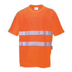 Tricou cu maneci scurte Portwest Cotton Comfort S172ORRXS, culoare portocaliu, marime XS