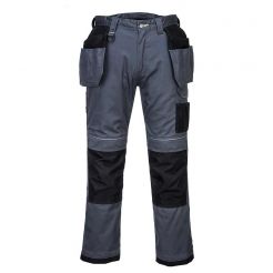 Pantaloni de lucru cu buzunare Portwest T602ZBS32, culoare gri negru, marime 32, talie joasa